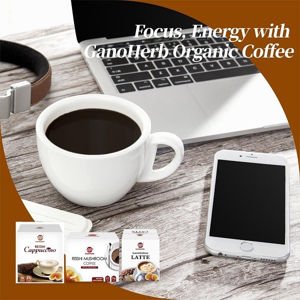 instant coffee mixture with Ganoderma powder