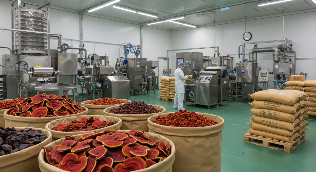 ganoderma raw material factory