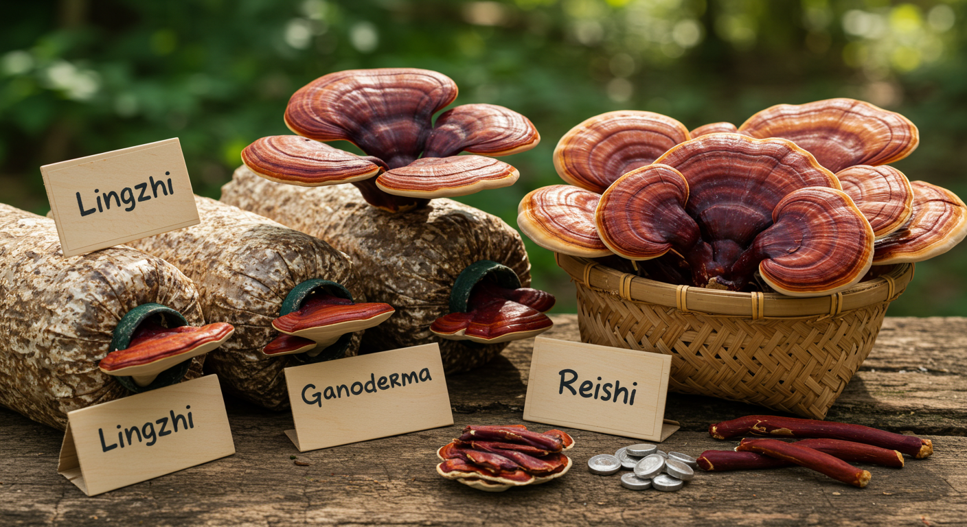lingzhi mushroom ganoderma lucidum reishi from