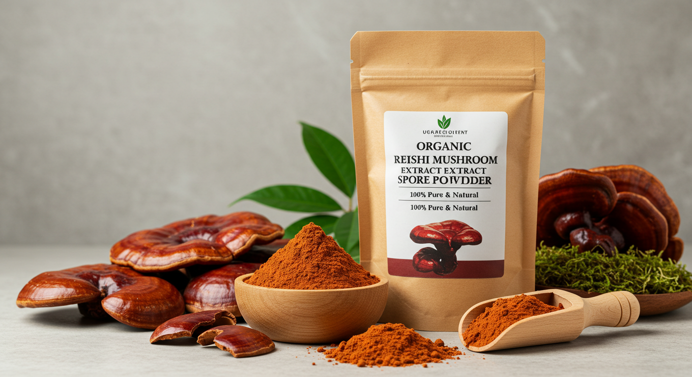 organic reishi mushroom extract spore powder