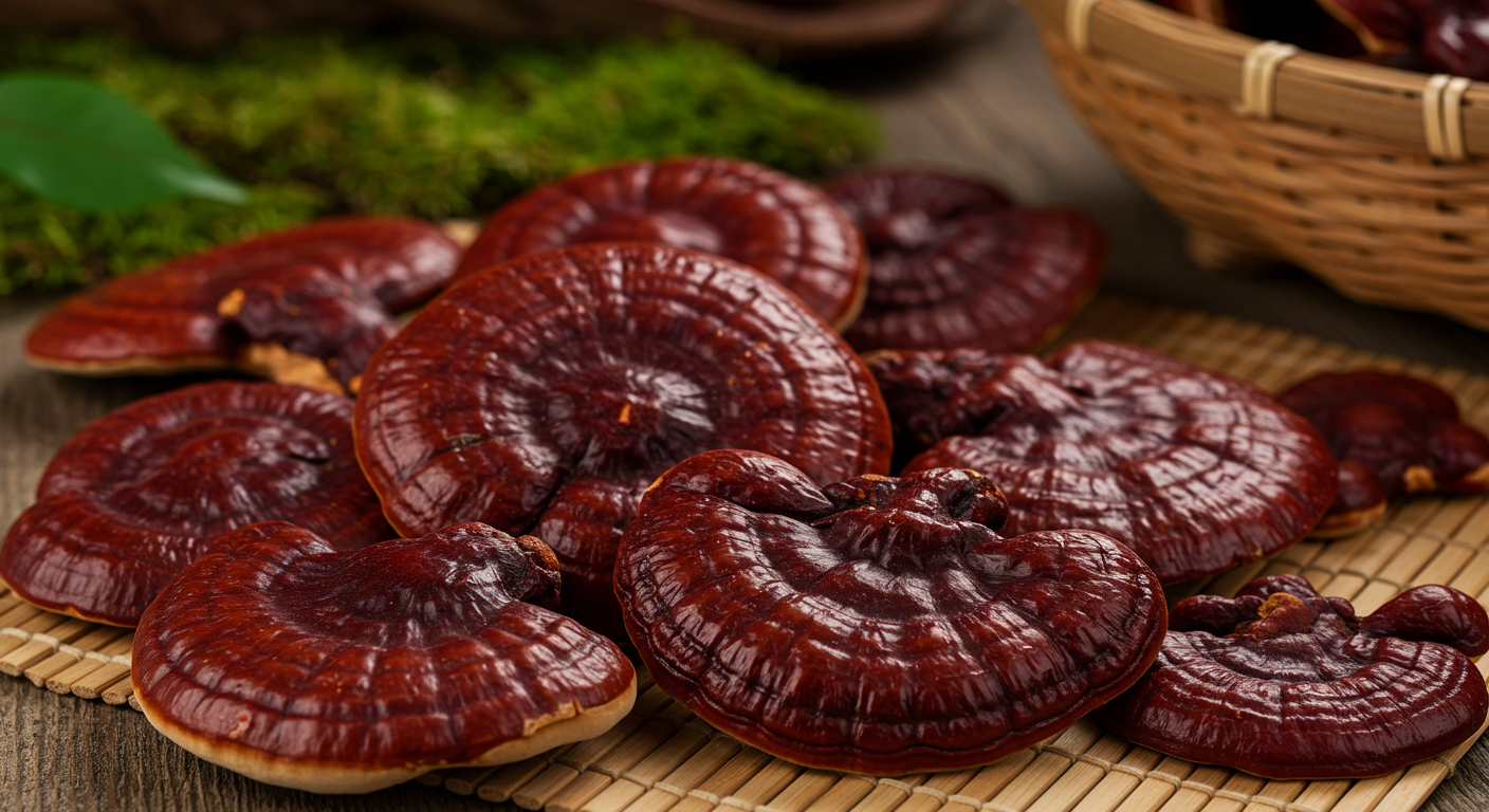 raw reishi mushroom