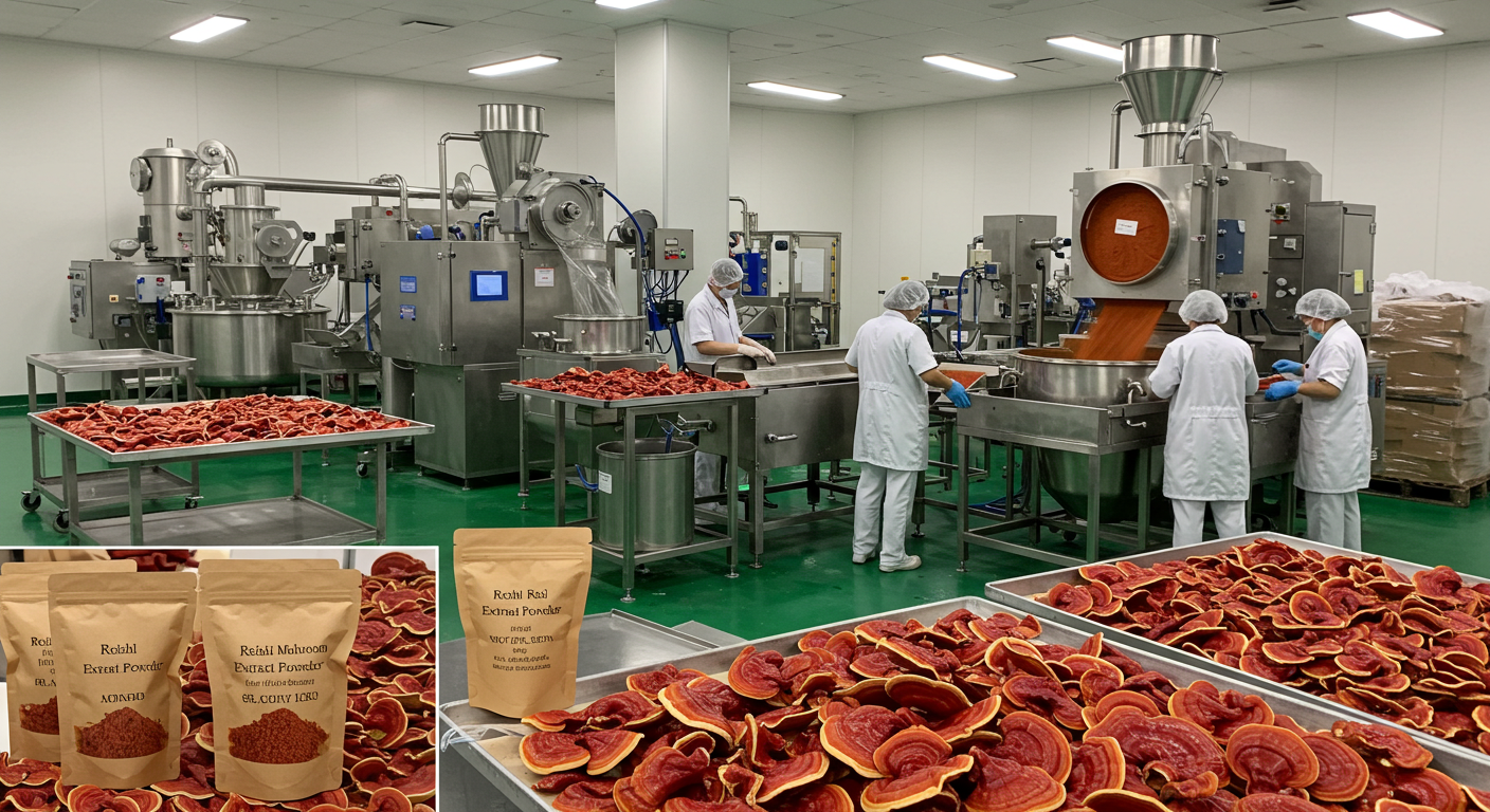 reishi mushroom extract powder factory