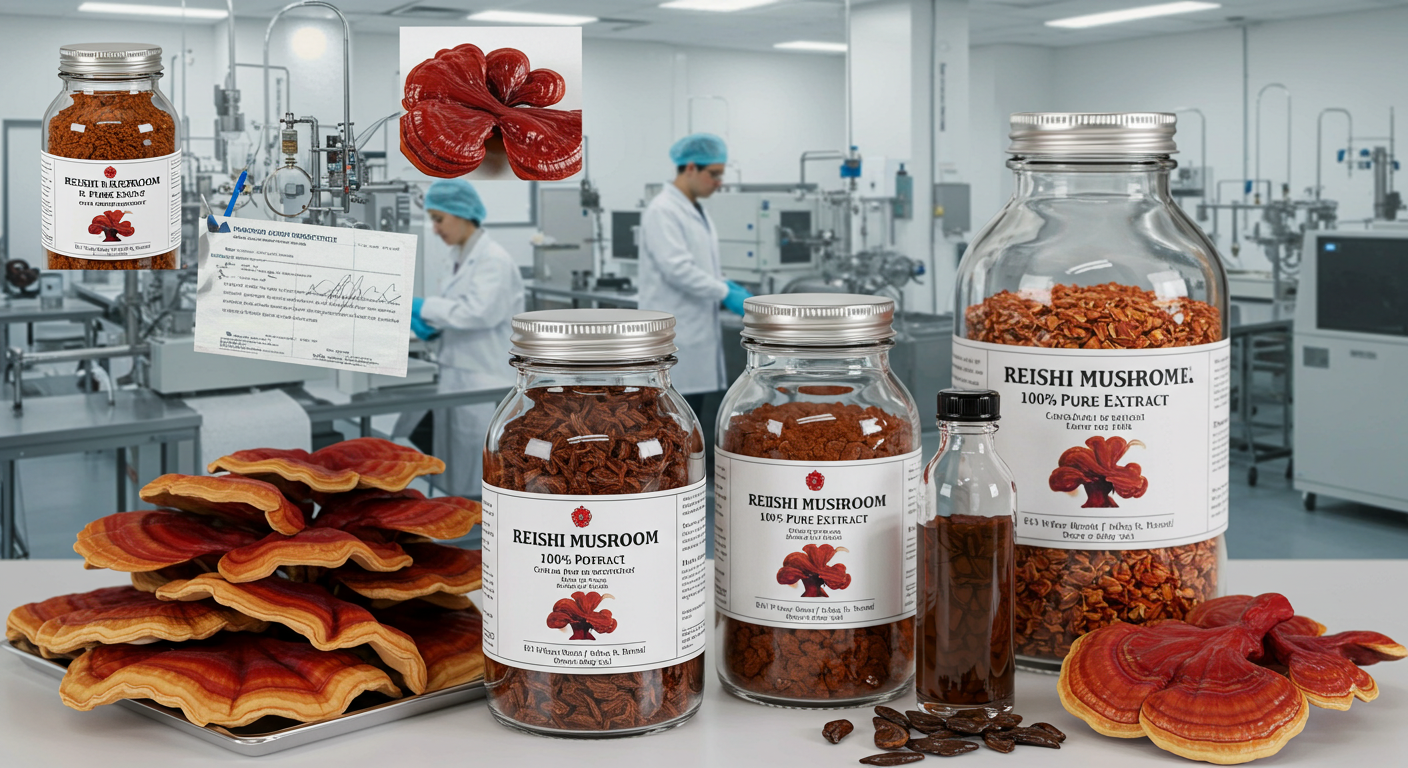reishi mushroom powder factory
