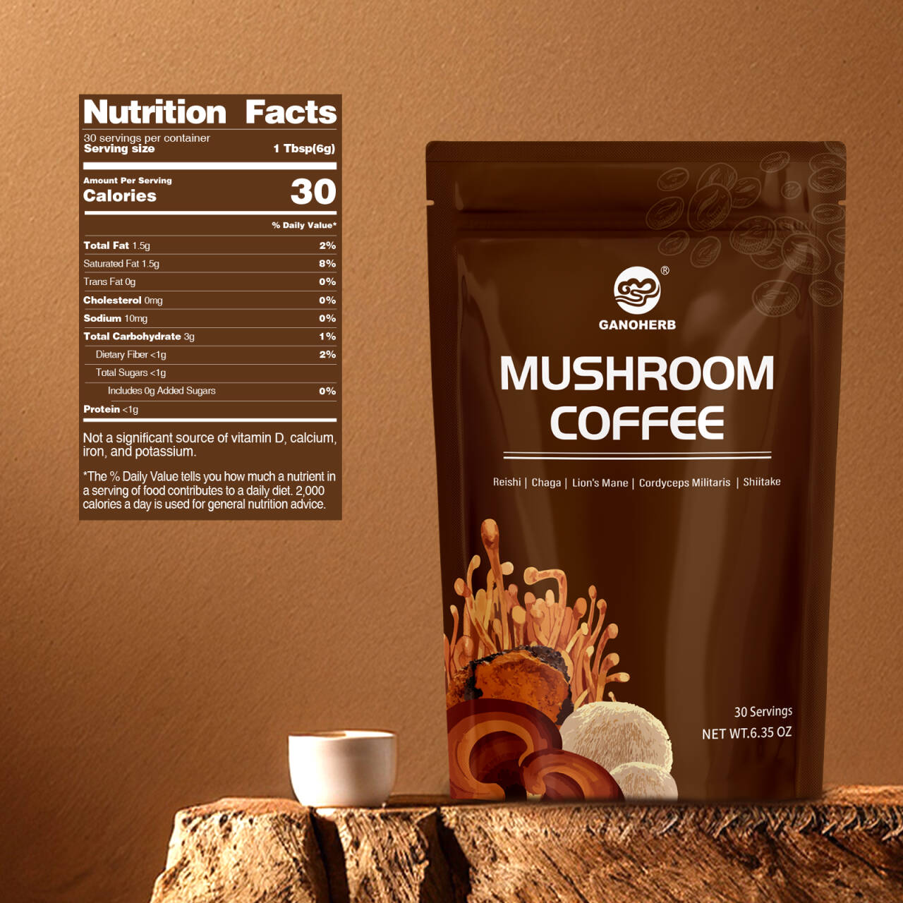 Organic Mushroom Coffee Powder
