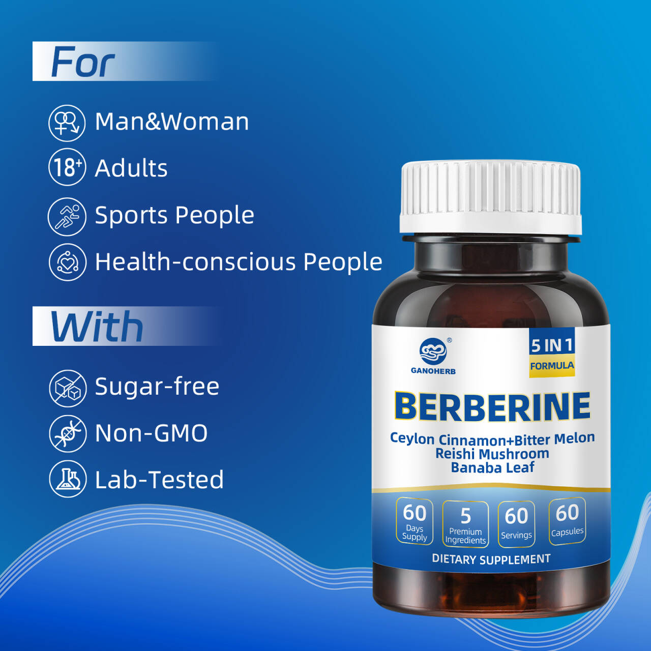 Premium Berberine HCl Complex Capsules (5)