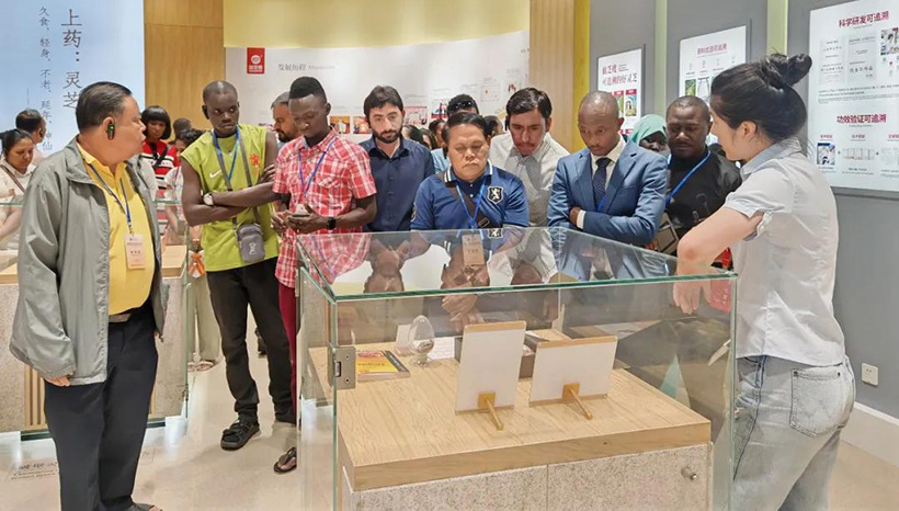 The delegation visits the Reishi Culture Exhibition Hall-2