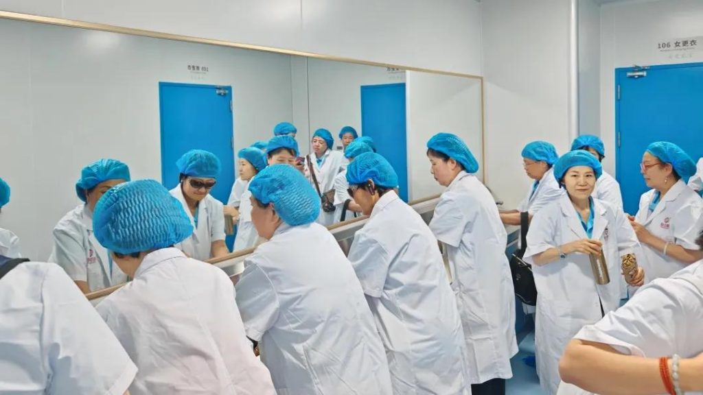 entering the production area